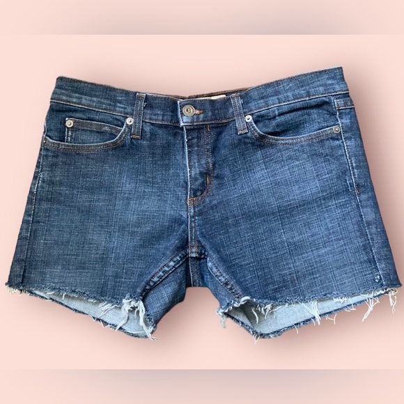 Vintage Y2K Early 2000’S JUICY COUTURE Distressed Denim Shorts Women’s Size 29 - Picture 1 of 16
